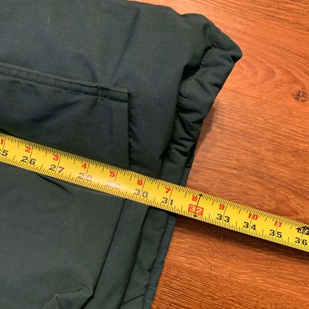 VTG Eddie Bauer Mens XL Green Goose Down Heavyweight Puffer Parka Removable Hood